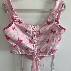 Sugar Thrillz Pink Satin Top